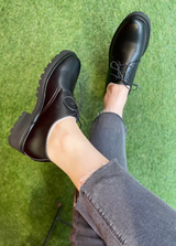 Gullar Zapatos Martin de tres agujeros para mujer-Zapatos de cuero vegetarianos