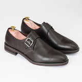 Gullar ladies elegant single buckle monk-vegetarian leather shoes