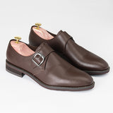 Gullar ladies elegant single buckle monk-vegetarian leather shoes