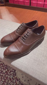 Gullar Crossed Gentleman Oxford-Vegetarian Leather Zapatos para hombre