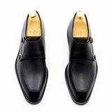 Gullar ladies double button skirt with Monk-vegetarian leather shoes