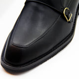 Gullar ladies double button skirt with Monk-vegetarian leather shoes