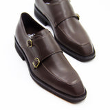 Gullar ladies double button skirt with Monk-vegetarian leather shoes