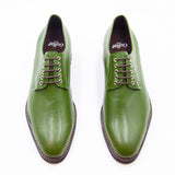 Gullar Men's Cactus Leather Copper Buckle Plain Derby-Vegetarian Leather Shoes