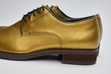 GULLAR zapatos derby-vegetarianos de piel lisa cactus dorados para hombre