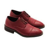 Zapatos derby-vegetarianos tallados horizontales de mujer de gullar