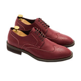 Zapatos de cuero derby-vegetariano tallados con patrón de ala de Gullar para mujer