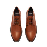 Sra. Gullar Simple Line Decoration Derby-Vegetarian Zapatos de cuero