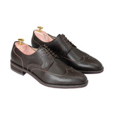 Gullar, zapatos de cuero derby-vegetariano tallados con diseño de alas para hombre