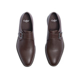 Gullar, zapatos de cuero vegetarianos con monje con una sola hebilla para hombre