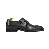 Gullar Brave Monk-Vegetarian Zapatos de cuero de doble hebilla para hombre