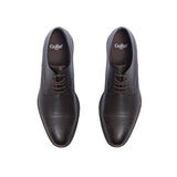 Gullar, zapatos de cuero derby-vegetariano tallados con decoración cruzada para hombre