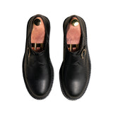 Zapatos de cuero derby-vegetarianos clásicos con decoración cruzada de la Sra. Gullar