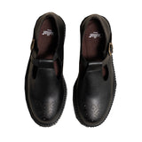 Zapatos de cuero derby-vegetarianos clásicos con decoración cruzada de la Sra. Gullar