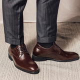 Gullar 男士 素面德比足弓增高鞋 - 素食皮鞋