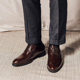 Gullar 男士 素面德比足弓增高鞋 - 素食皮鞋