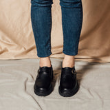 Zapatos de cuero derby-vegetarianos clásicos con decoración cruzada de la Sra. Gullar