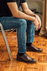 Gullar 男士 素面德比足弓增高鞋 - 素食皮鞋