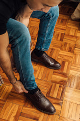 Gullar 男士 素面德比足弓增高鞋 - 素食皮鞋