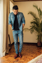 GULLAR Men's Cactus Plain Derby-Vegetarian Leather Shoes