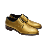 GULLAR zapatos derby-vegetarianos de piel lisa cactus dorados para hombre