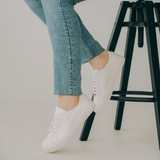 Gullar Women's Vegan Leather White Shoes