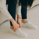 Gullar Women's Vegan Leather White Shoes