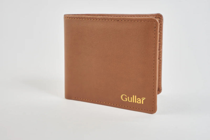 Gullar Brown Wallet Men's Short Clip