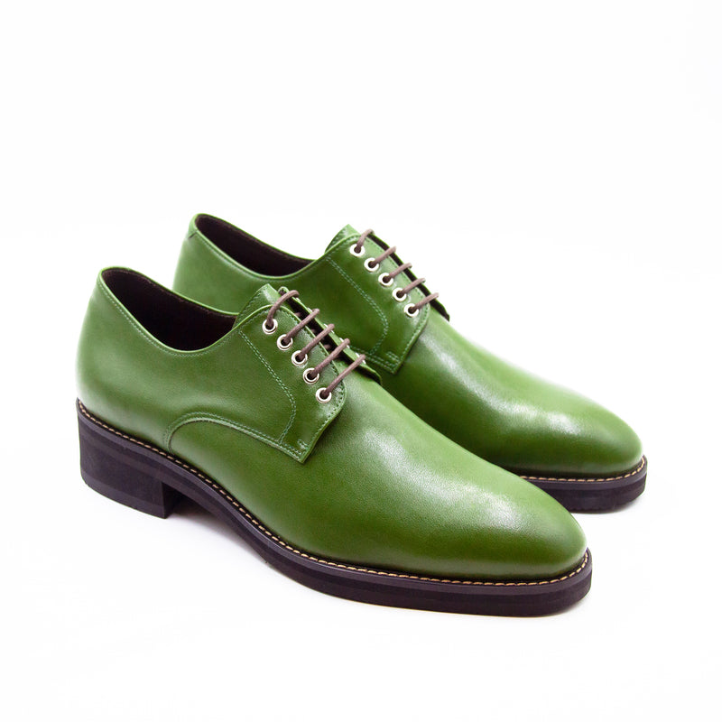 Gullar Men's Cactus Leather Copper Buckle Plain Derby-Vegetarian Leather Shoes
