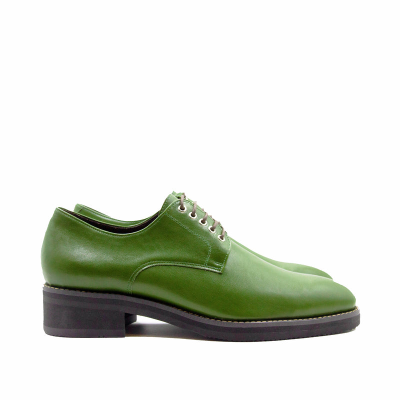Gullar, zapatos de cuero Derby-vegetariano lisos con hebilla de cobre y cuero de cactus para hombre
