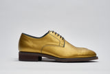 GULLAR men's golden cactus plain derby-vegetarian leather shoes