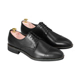 Gullar Men's Classic Cross-Decorated Derby-Vegetarian Leather Shoes