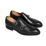 Gullar Men's Brave Double Buckle Monk-Vegetarian Leather Shoes