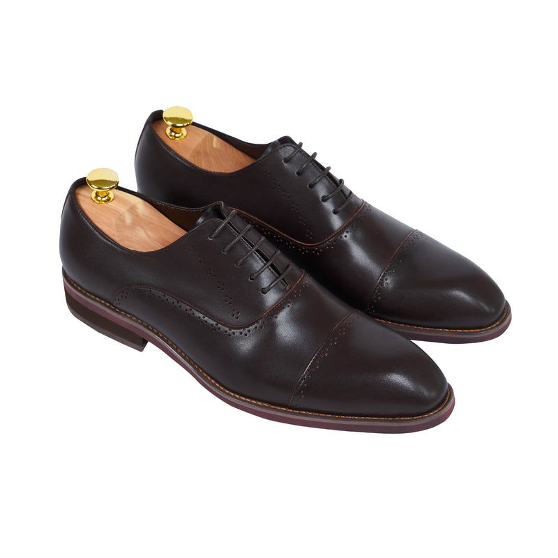 Gullar Crossed Gentleman Oxford-Vegetarian Leather Zapatos para hombre
