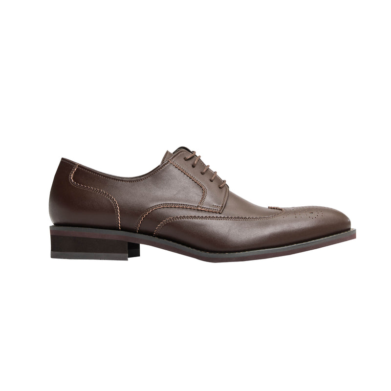 Gullar Men's Wing Pattern Carved Derby-Vegetarian Leather Shoes