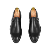 Gullar Shenya Single Buckle Monk-Vegetarian Leather Zapatos para hombre