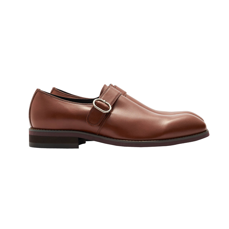 Gullar Men's Shenya Single Buckle Monk-Vegetarian Leather Shoes