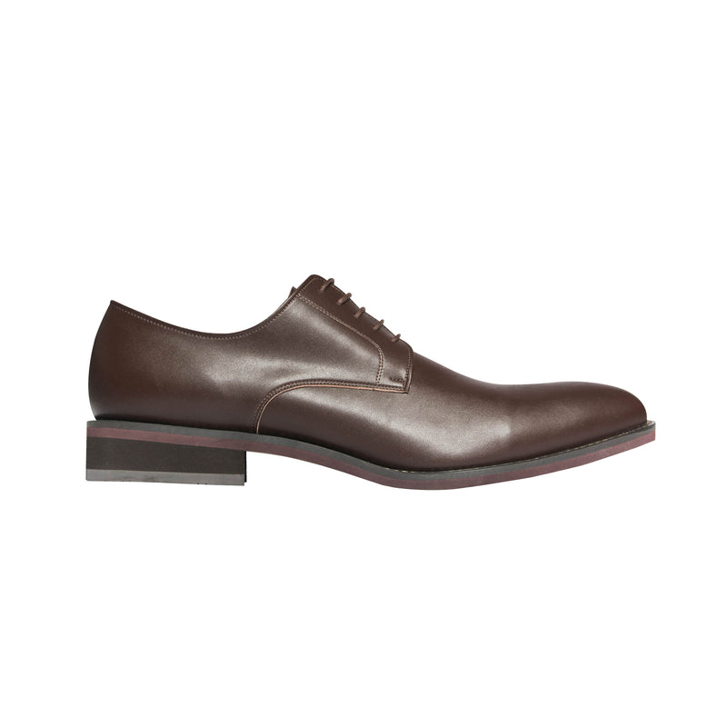 Gullar Men's Simple Plain Derby-Vegetarian Leather Shoes