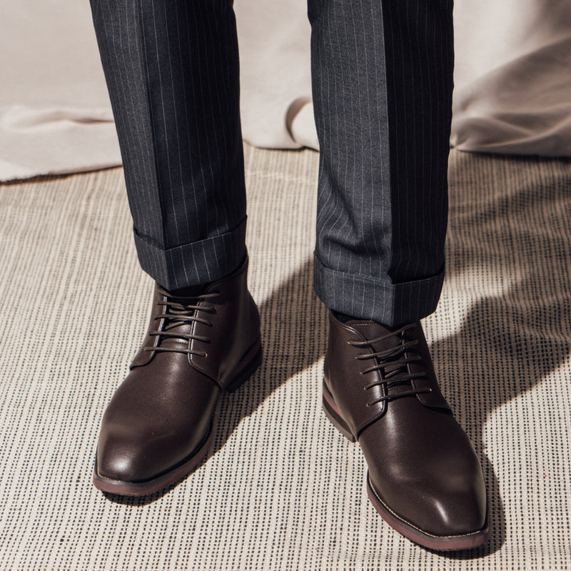 Gullar men's desert boots-vegetarian leather shoes