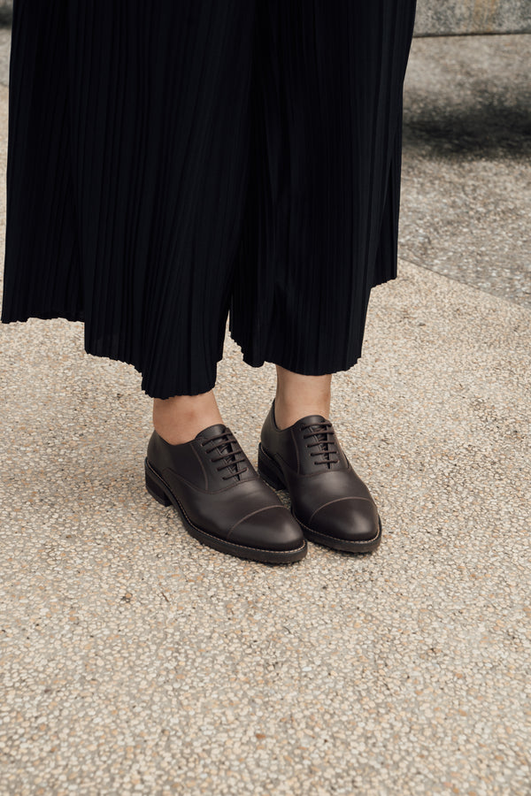 Zapatos de cuero Oxford-vegetariano tangentes simples para mujer de Gullar
